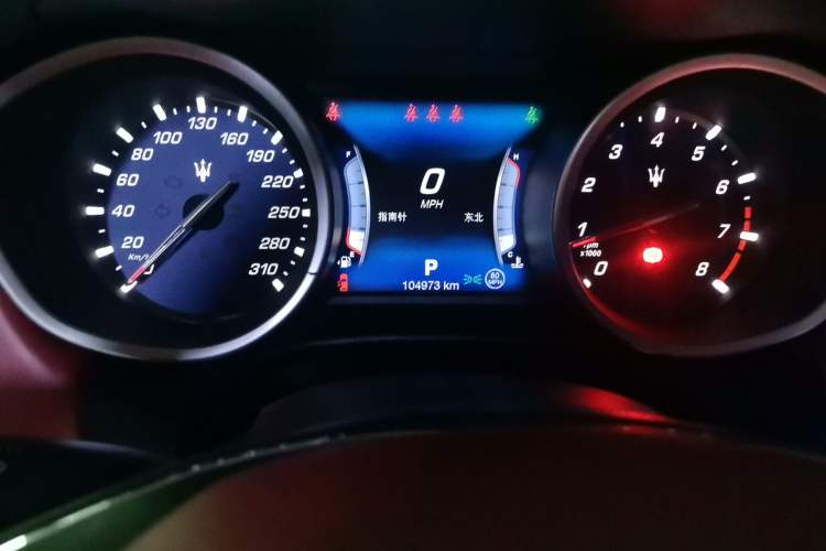 Used Maserati Ghibli 2017 3.0T Standard Edition Odometer Close Up
