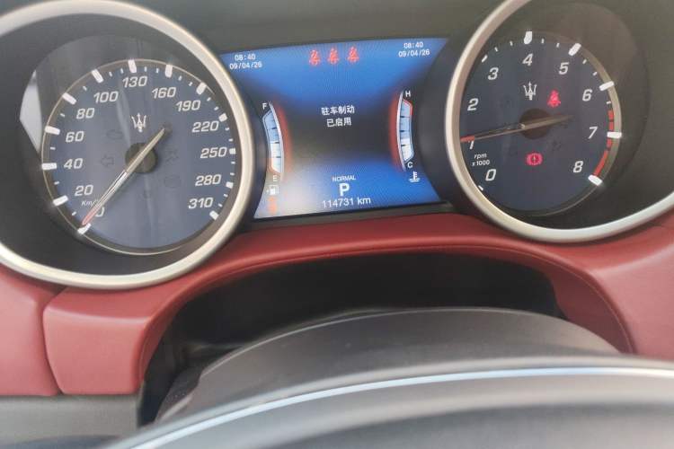 Used Maserati Ghibli 2019 3.0T Luxury Edition China VI Standard Odometer Close Up