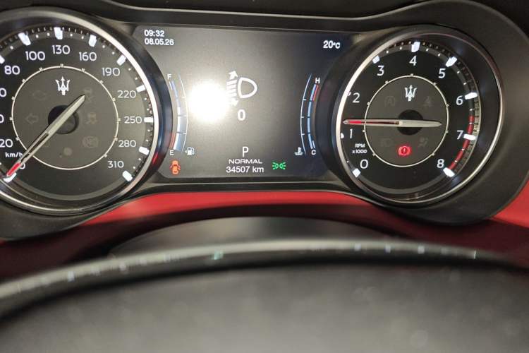 Used Maserati Ghibli 2021 2.0T Sharp Edition Odometer Close Up