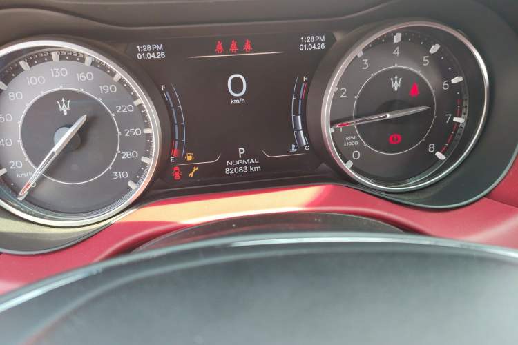 Used Maserati Ghibli 2021 2.0T Sharp Edition Odometer Close Up