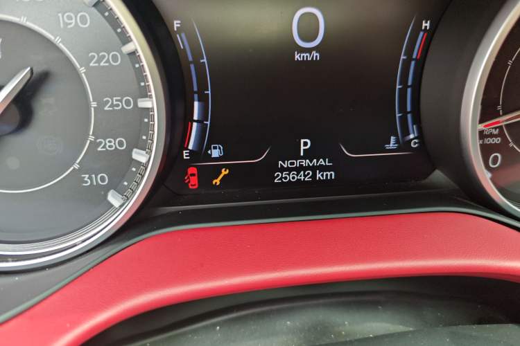 Used Maserati Ghibli 2021 2.0T Sharp Edition Odometer Close Up
