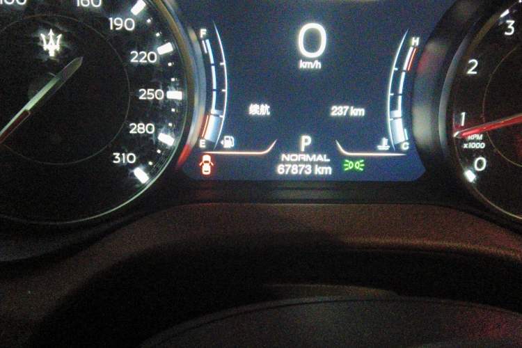 Used Maserati Ghibli 2021 2.0T Sharp Edition Odometer Close Up