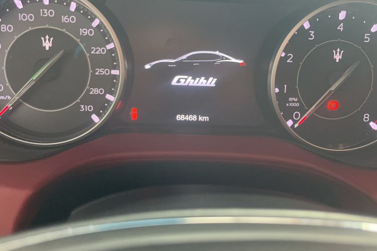 Used Maserati Ghibli 2021 2.0T Sharp Edition Odometer Close Up