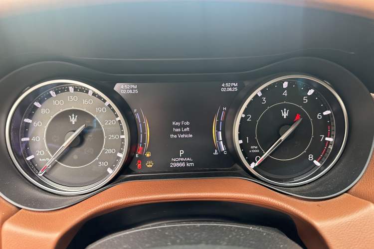 Used Maserati Ghibli 2021 2.0T Sharp Edition Odometer Close Up