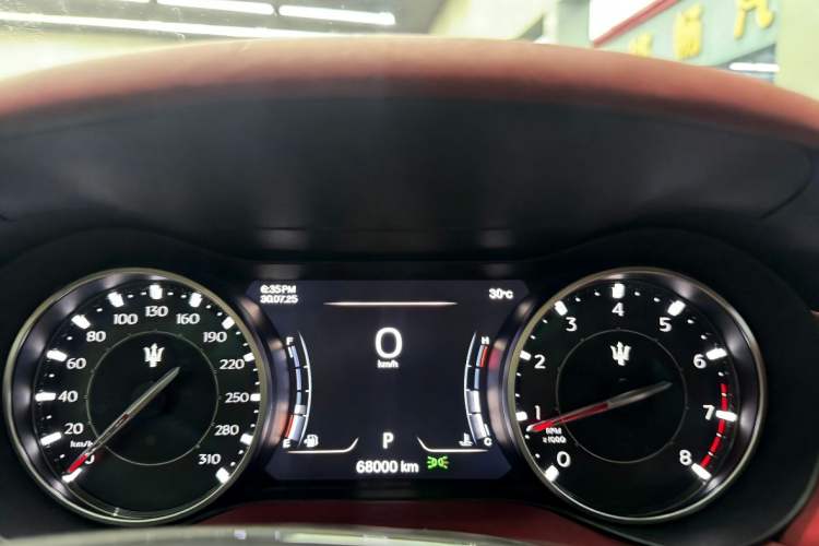 Used Maserati Ghibli 2021 2.0T Sharp Edition Odometer Close Up