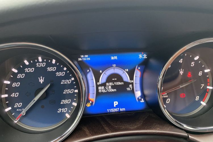 Used Maserati President 2017 3.0T Standard Model Odometer Close Up