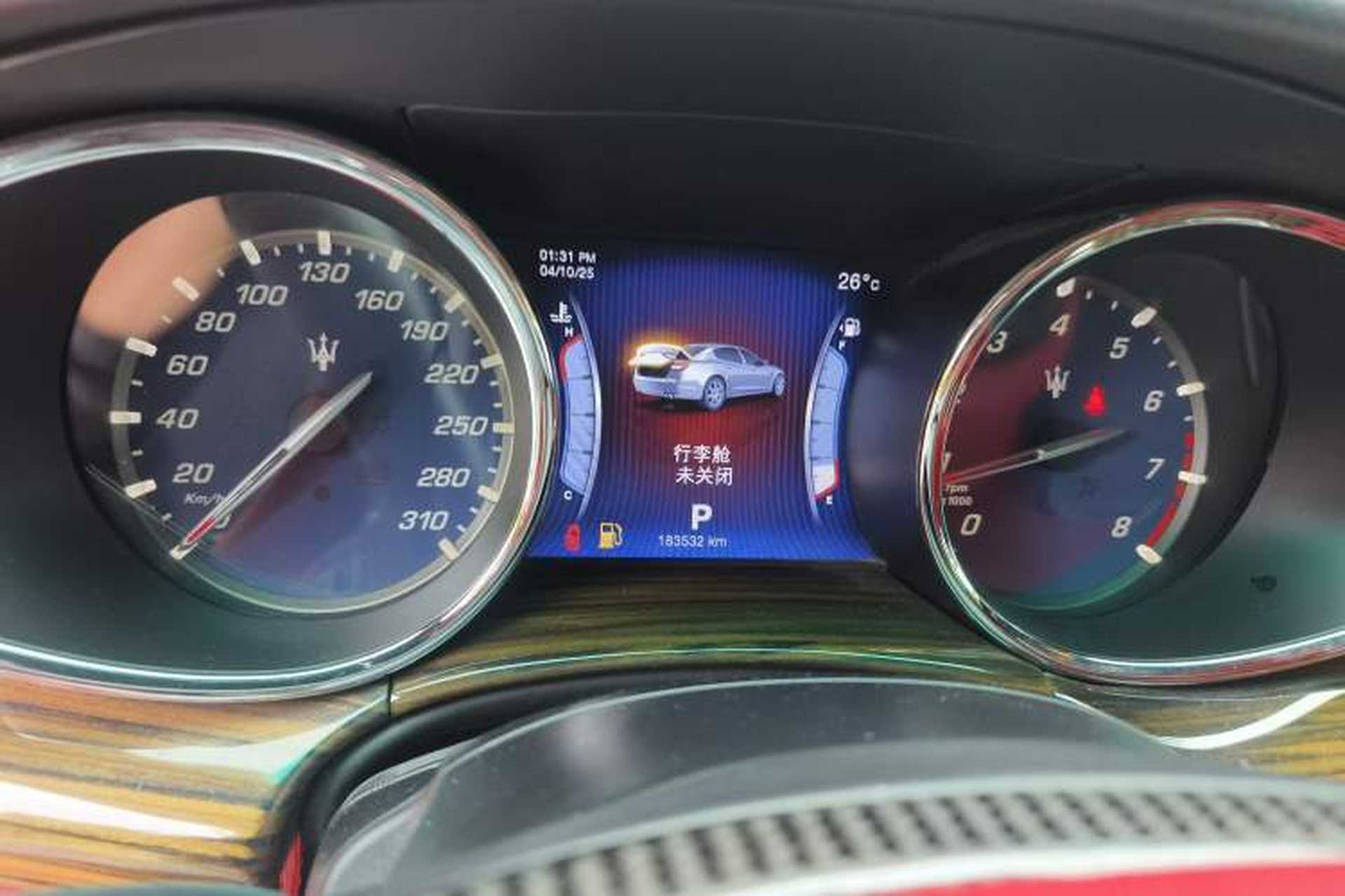 Used Maserati President 2013 3.0T Standard Model Odometer Close Up