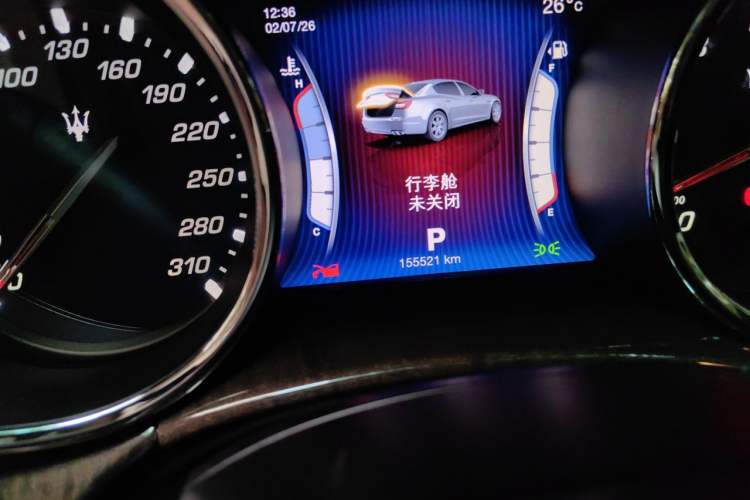 Used Maserati President 2013 3.0T Standard Model Odometer Close Up