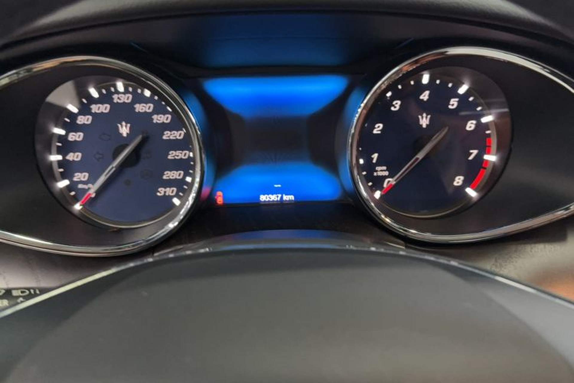 Used Maserati President 2017 3.0T Standard Model Odometer Close Up