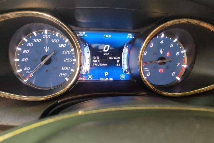Used Maserati President 2017 3.0T Standard Model Odometer Close Up