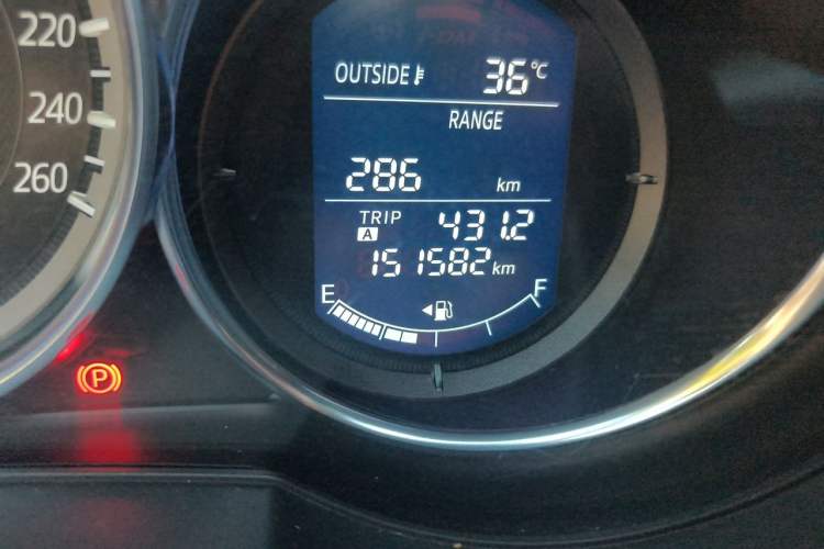 Used Mazda Atenza 2017 2.0L Blue Sky Luxury Edition Odometer Close Up