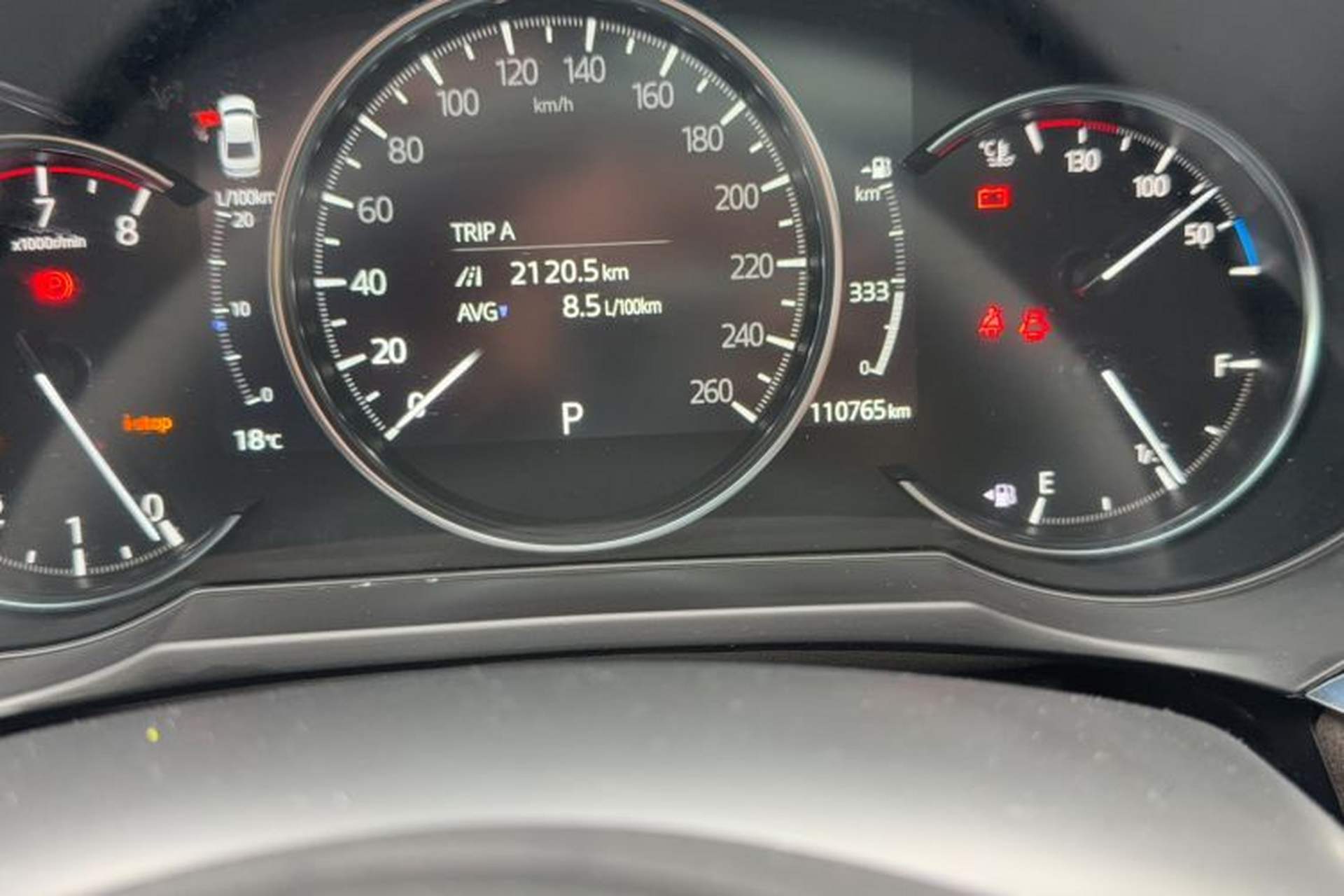 Used Mazda Atenza 2020 2.5L Sky Blue Prestige Edition Odometer Close Up