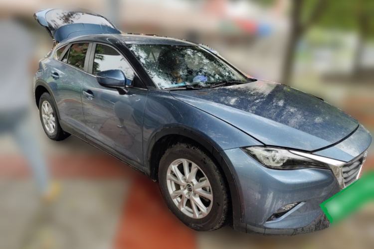 Used Mazda CX-4 2018 2.0L Automatic Two-Wheel Drive Blue Sky Luxury Edition Front Right 45 Deg