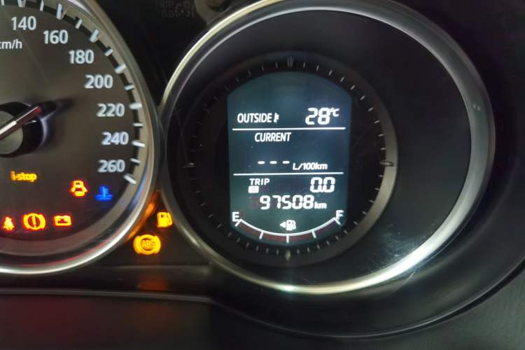 Used Mazda CX-5 2012 2.0L Two-Wheel Drive Comfort Edition Odometer Close Up