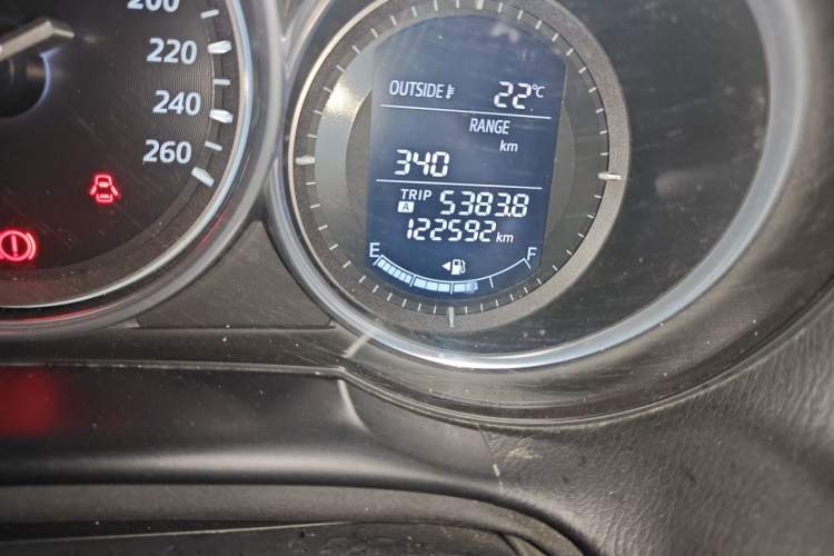 Used Mazda CX-5 2013 2.0L Automatic Two-Wheel Drive Comfort Version Odometer Close Up