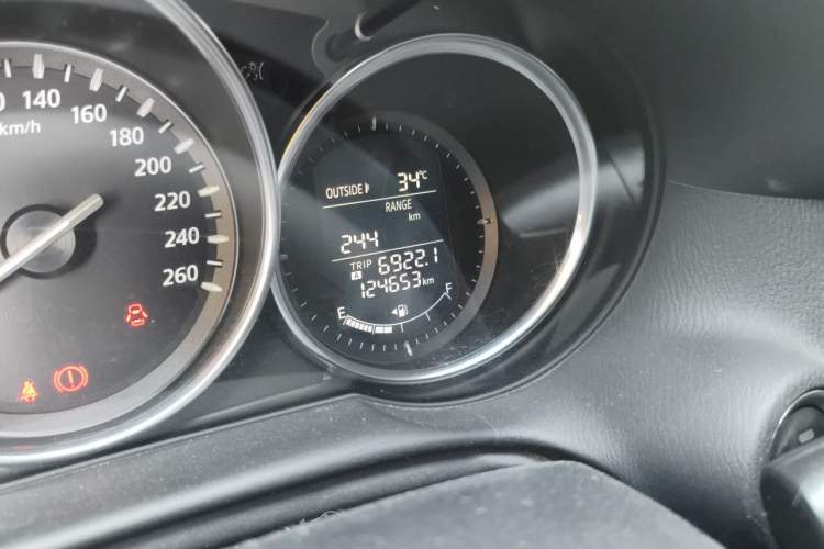 Used Mazda CX-5 2013 2.0L Automatic Two-Wheel Drive Comfort Version Odometer Close Up