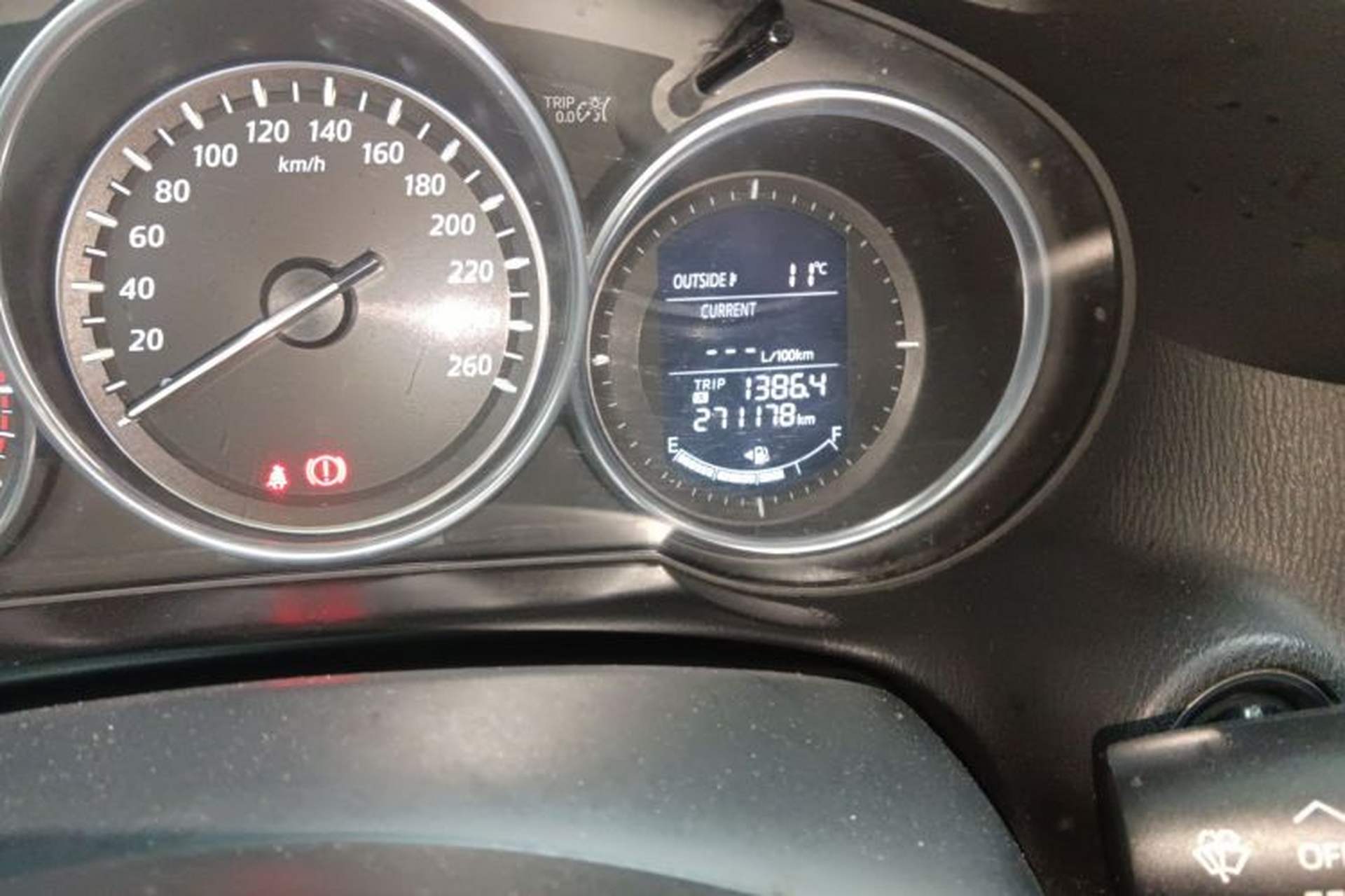 Used Mazda CX-5 2013 2.0L Automatic Two-Wheel Drive Comfort Version Odometer Close Up
