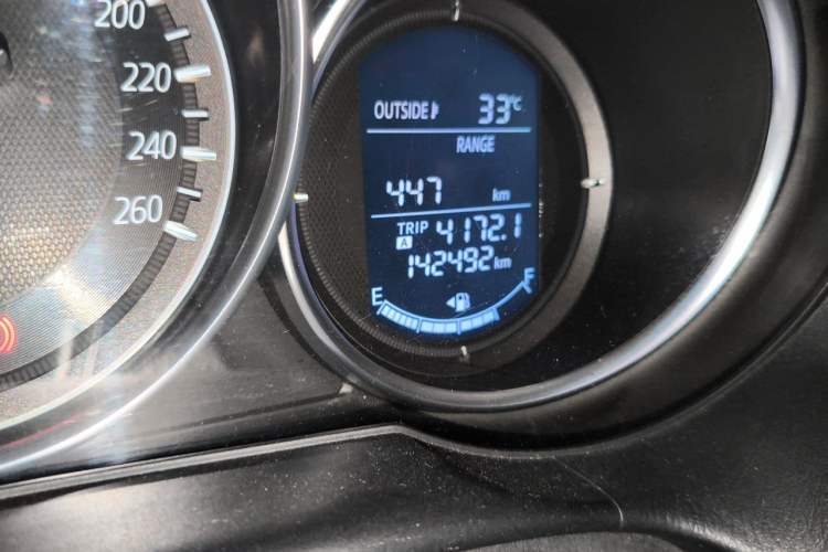 Used Mazda CX-5 2015 2.0L Manual Two-Wheel Drive Comfort Version Odometer Close Up