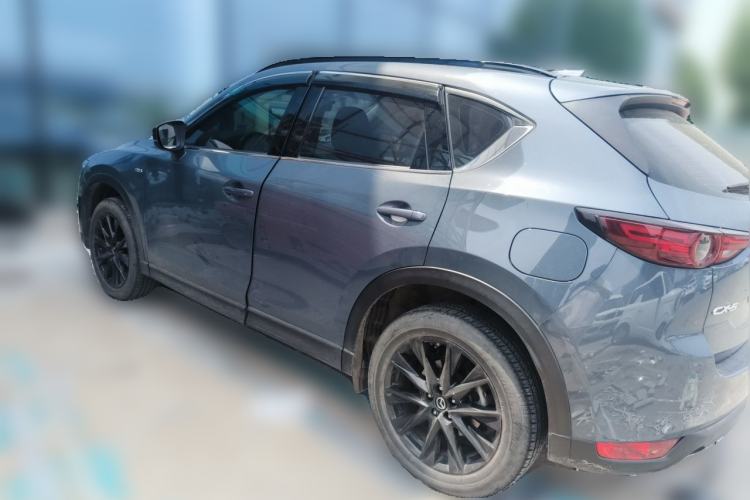 Used Mazda CX-5 2021 2.5L Automatic Two-Wheel Drive Black Knight Rear Left 45 Deg