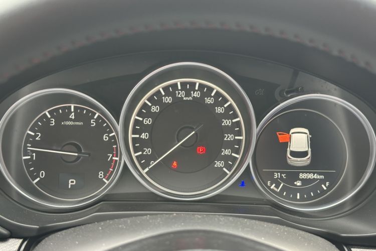 Used Mazda CX-5 2021 2.0L Automatic Two-Wheel Drive Black Knight Odometer Close Up