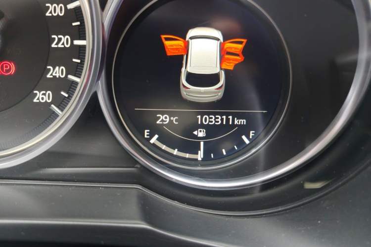 Used Mazda CX-5 2021 2.0L Automatic Two-Wheel Drive Black Knight Odometer Close Up