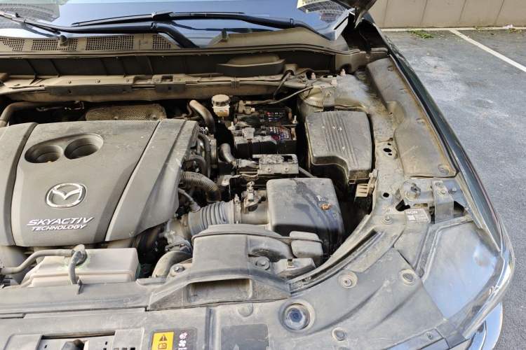 Used Mazda CX-5 2021 2.5L Automatic Two-Wheel Drive Black Knight Engine Bay Left
