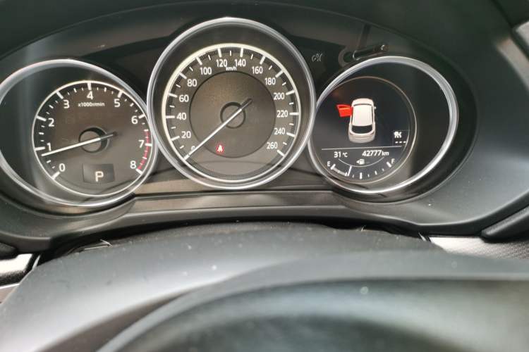 Used Mazda CX-5 2021 2.0L Automatic Two-Wheel Drive Black Knight Odometer Close Up