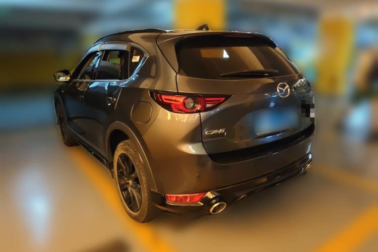 Used Mazda CX-5 2021 2.5L Automatic Two-Wheel Drive Black Knight Rear Left 45 Deg