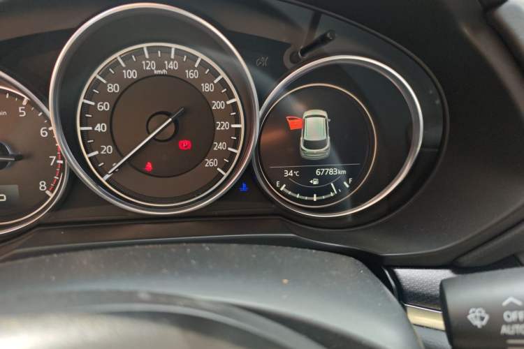 Used Mazda CX-5 2021 2.5L Automatic Two-Wheel Drive Black Knight Odometer Close Up
