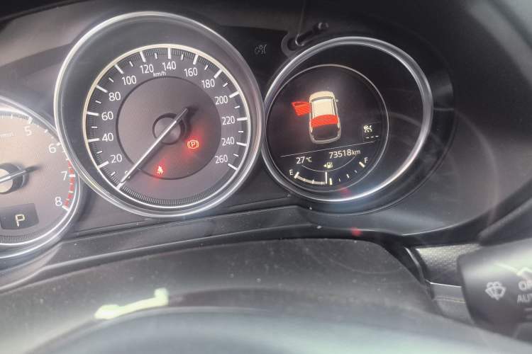 Used Mazda CX-5 2021 2.0L Automatic Two-Wheel Drive Black Knight Odometer Close Up