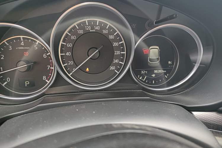 Used Mazda CX-5 2021 2.5L Automatic Two-Wheel Drive Black Knight Odometer Close Up