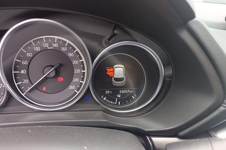 Used Mazda CX-5 2021 2.0L Automatic Two-Wheel Drive Black Knight Odometer Close Up