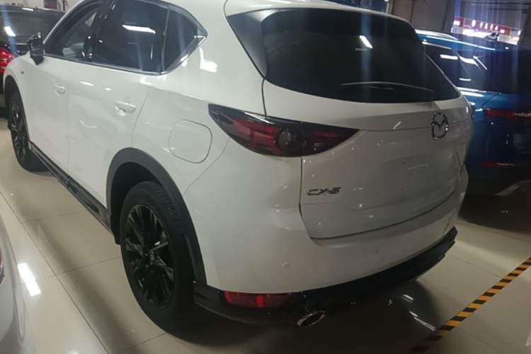 Used Mazda CX-5 2021 2.5L Automatic Two-Wheel Drive Black Knight Rear Left 45 Deg