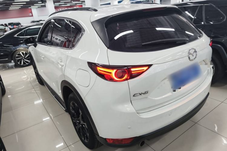 Used Mazda CX-5 2021 2.5L Automatic Two-Wheel Drive Black Knight Rear Left 45 Deg