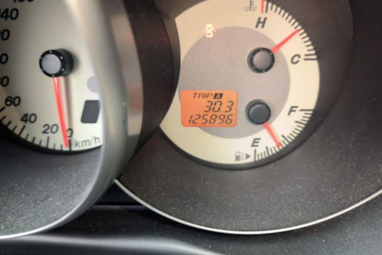 Used Mazda 3 2011 Sedan 1.6L Automatic Comfort Model Odometer Close Up