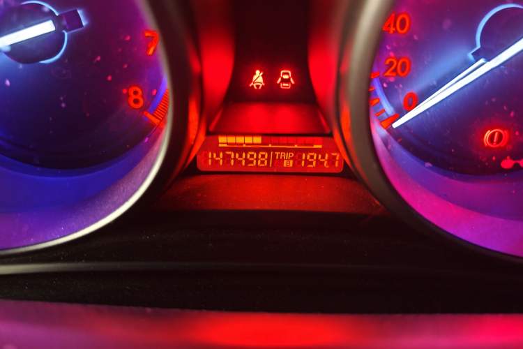 Used Mazda 3 2013 Hatchback 1.6L Automatic Elite Model Odometer Close Up