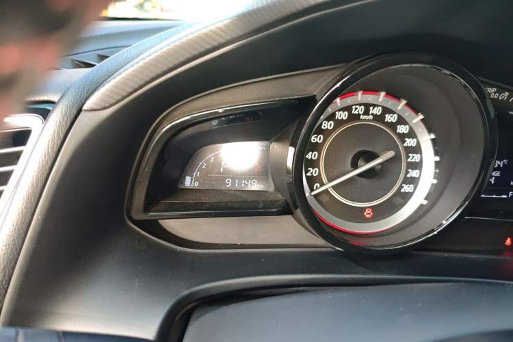 Used Mazda 3 Axela 2014 Sedan 1.5L Automatic Prestige Model Odometer Close Up