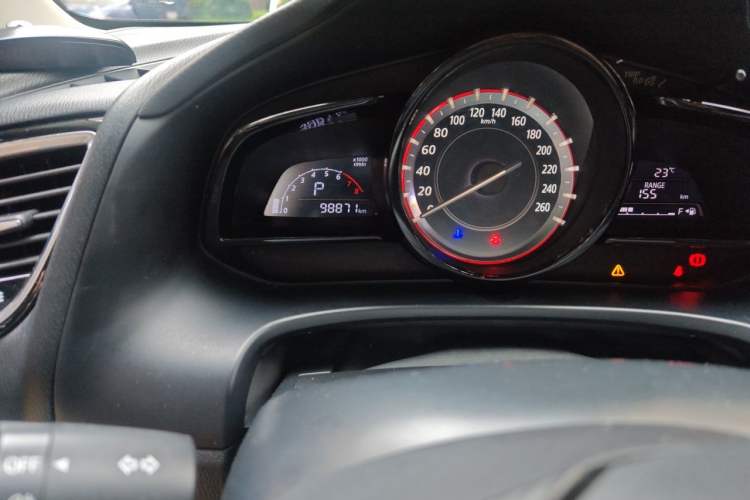 Used Mazda 3 Axela 2014 Sedan 1.5L Automatic Comfort Model Odometer Close Up