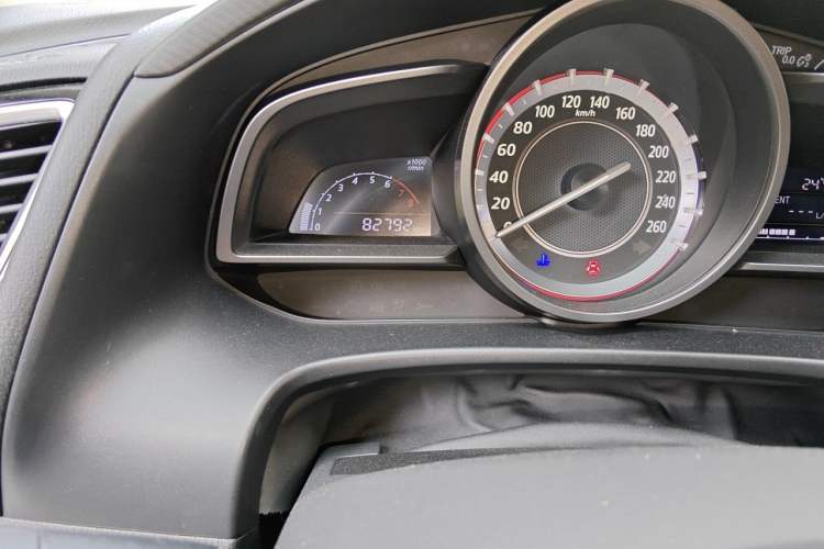 Used Mazda 3 Axela 2014 Sedan 1.5L Manual Comfort Model Odometer Close Up