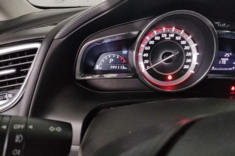 Used Mazda 3 Axela 2014 Sedan 1.5L Automatic Luxury Model Odometer Close Up