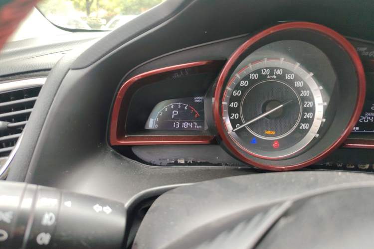 Used Mazda 3 Axela 2016 Sedan 1.5L Automatic Comfort Model Odometer Close Up