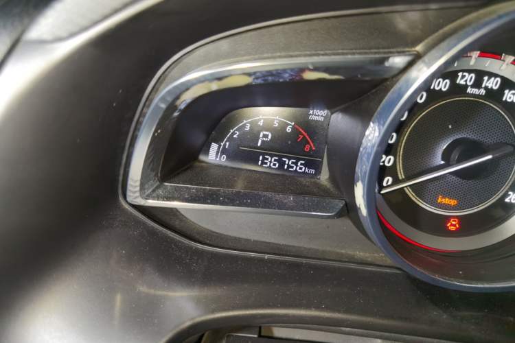 Used Mazda 3 Axela 2016 Hatchback 1.5L Automatic Comfort Model Odometer Close Up