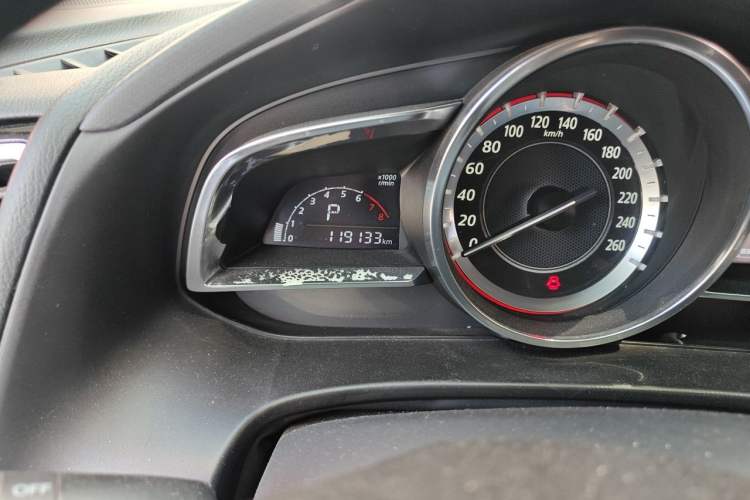 Used Mazda 3 Axela 2016 Hatchback 1.5L Automatic Luxury Model Odometer Close Up