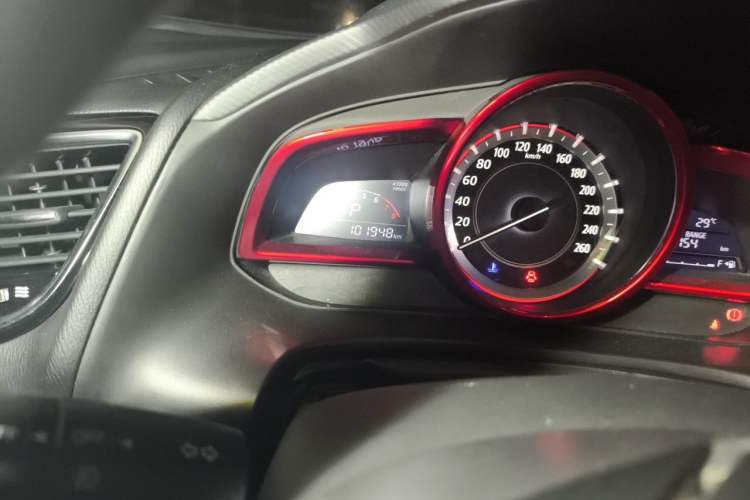 Used Mazda 3 Axela 2016 Sedan 1.5L Automatic Comfort Model Odometer Close Up