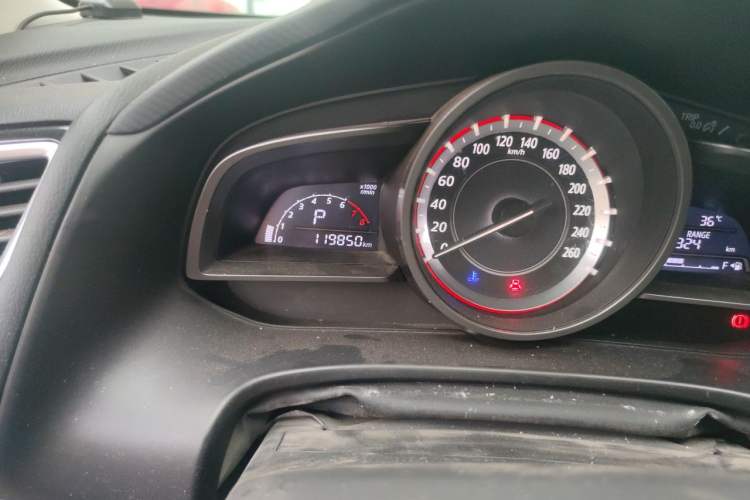 Used Mazda 3 Axela 2016 Sedan 1.5L Automatic Comfort Model Odometer Close Up