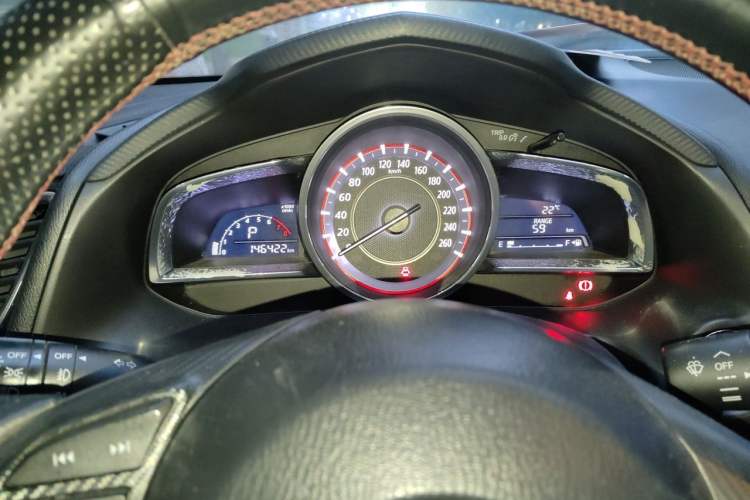 Used Mazda 3 Axela 2016 Sedan 1.5L Automatic Comfort Model Odometer Close Up