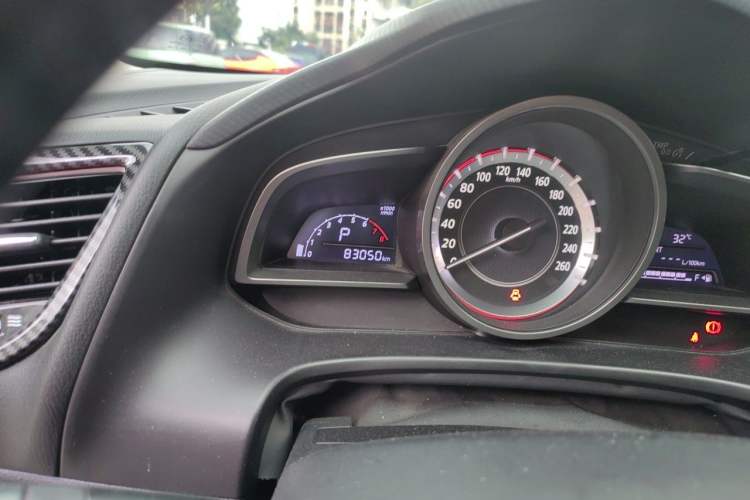 Used Mazda 3 Axela 2016 Hatchback 1.5L Automatic Comfort Model Odometer Close Up