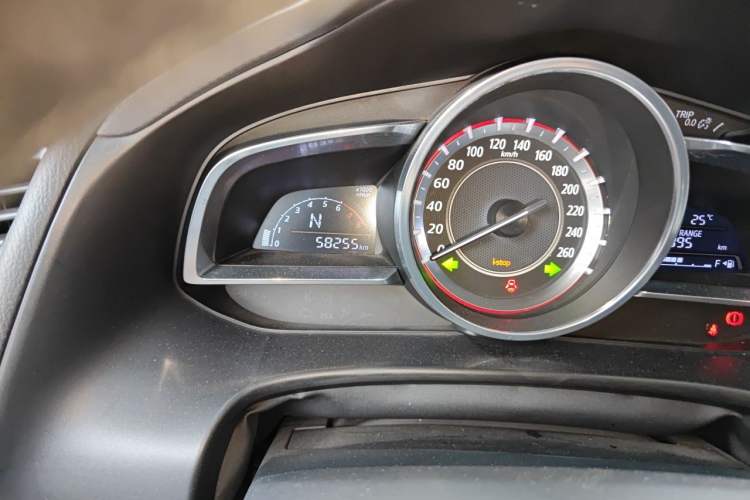 Used Mazda 3 Axela 2016 Sedan 1.5L Automatic Comfort Model Odometer Close Up