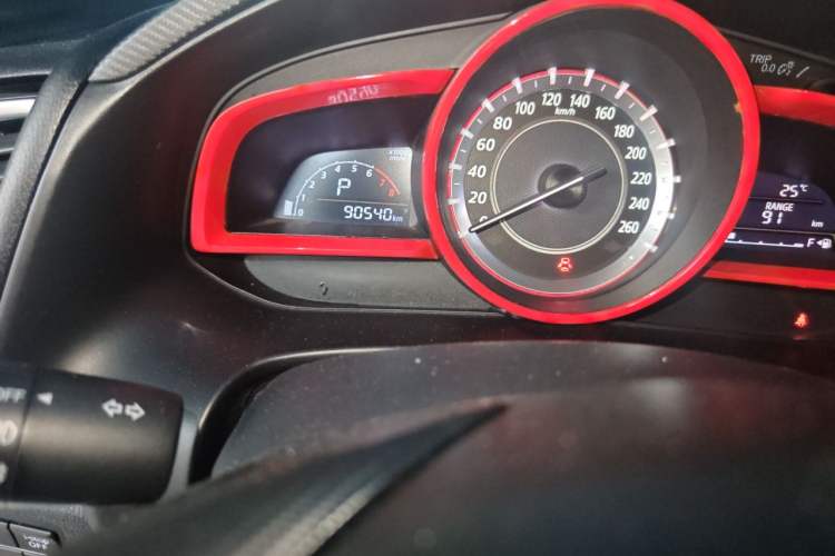 Used Mazda 3 Axela 2016 Sedan 1.5L Automatic Comfort Model Odometer Close Up