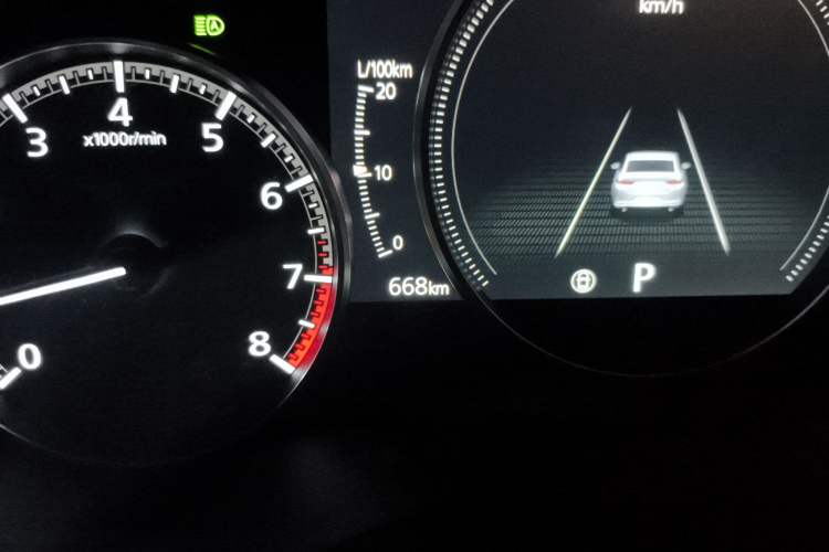 Used Mazda 3 Axela 2025 Model, 2.0L Automatic, Quality Excellence Edition Odometer Close Up